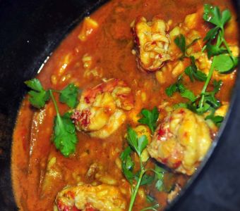 Arroz con carabineros caldoso o meloso Arroz con carabineros caldoso o meloso